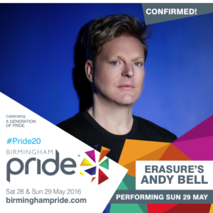 Pride - Andy Bell - Sunday 29 May (Erasure 75%)